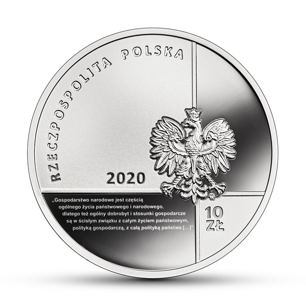 10 złotych 2020 - Wielcy polscy ekonomiści - Stanisłąw Głąbiński