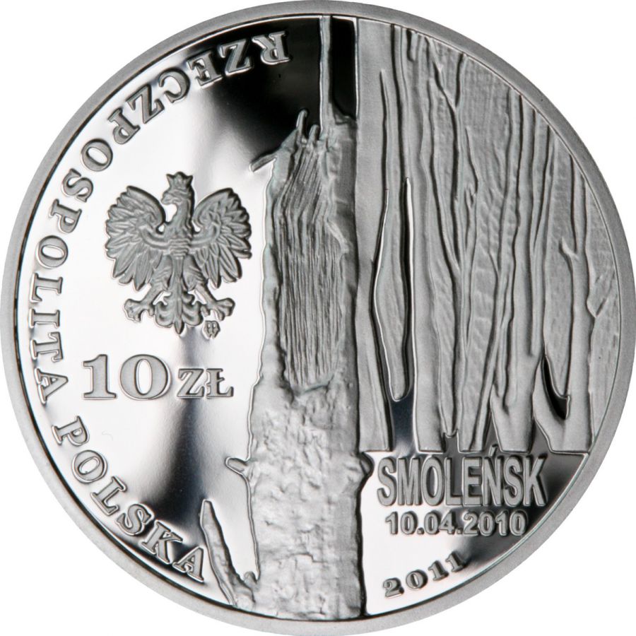 10 złotych 2011 - Smoleńsk - pamięci ofiar