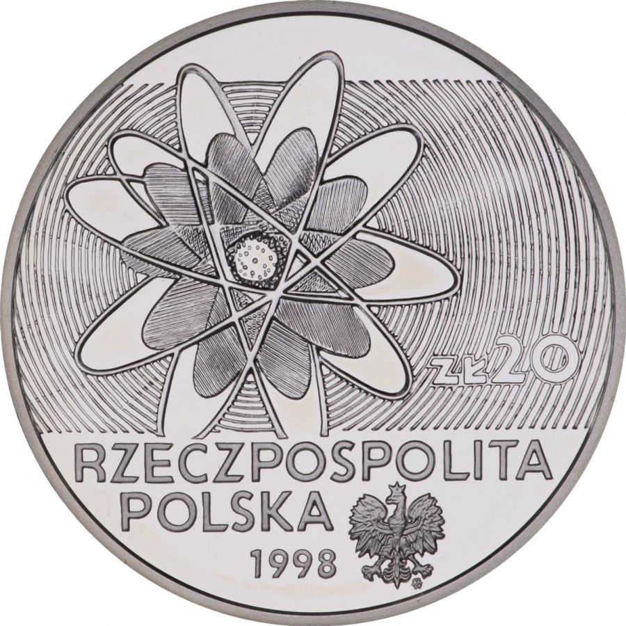 20 złotych 1998 - 100 lat odkrycia Polonu i Radu