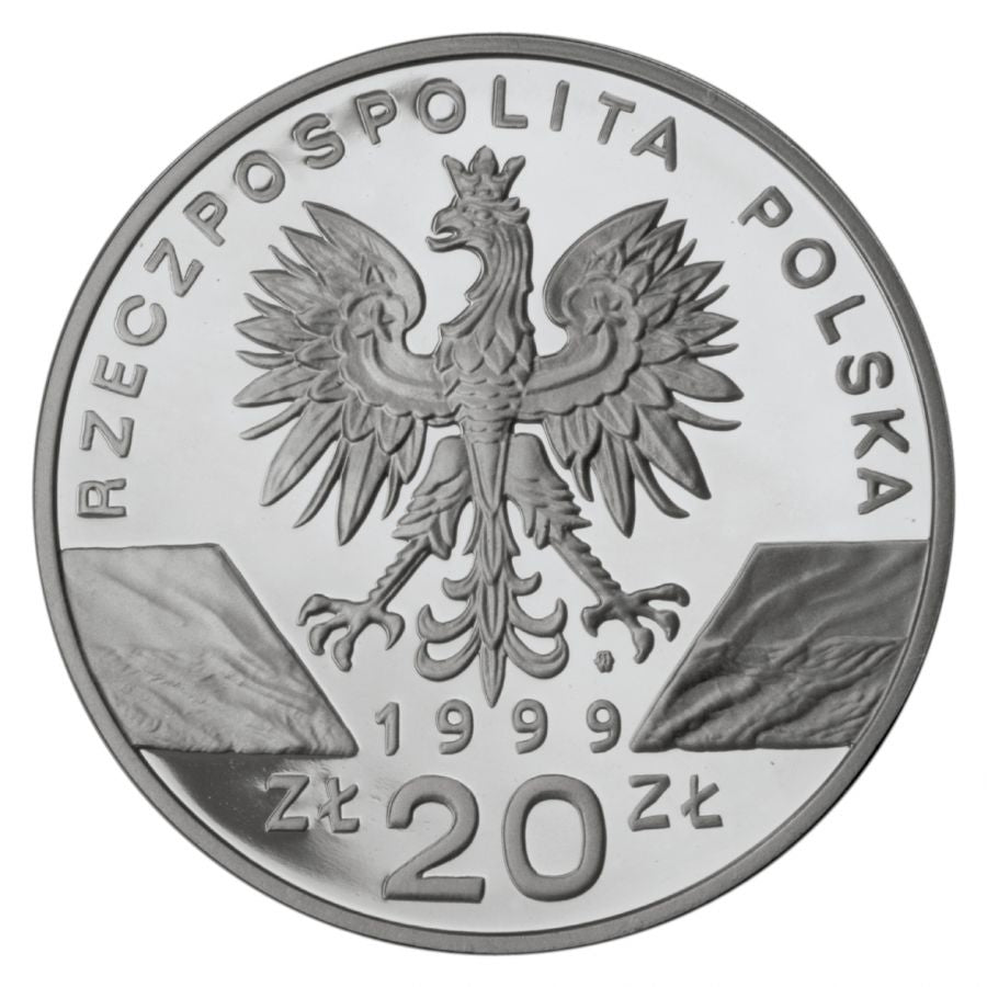 20 złotych 1999 - Zwierzęta świata - Wilki