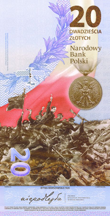 Banknot - 20 złotych 2020 - Bitwa Warszawska 1920
