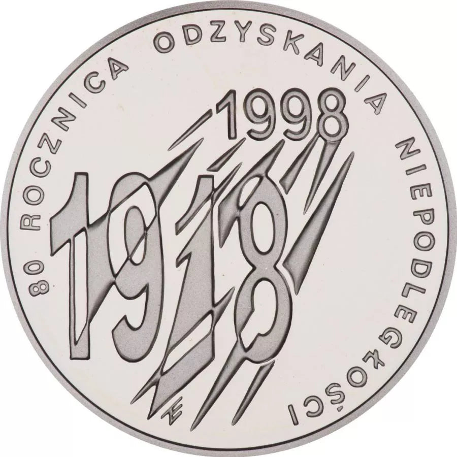 10 złotych 1998 - 80. rocznica odzyskania niepodległości