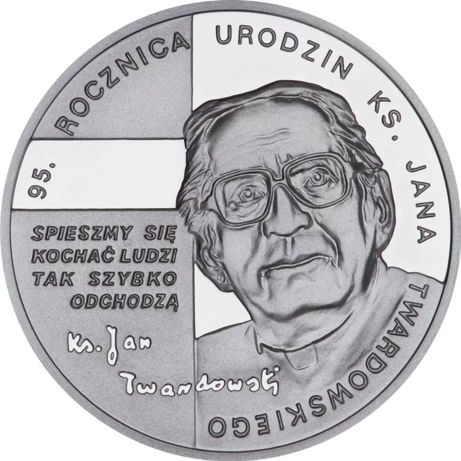 10 złotych 2010 - 95. rocznica urodzin ks. Jana Twardowskiego