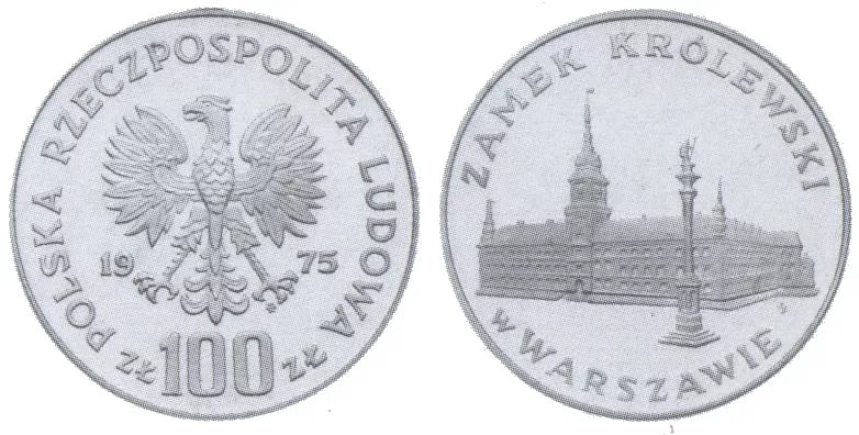 100 złotych 1975 - Zamek Królewski w Warszawie