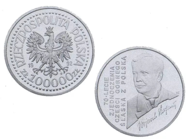 100000 złotych 1992 - Wojciech Korfanty