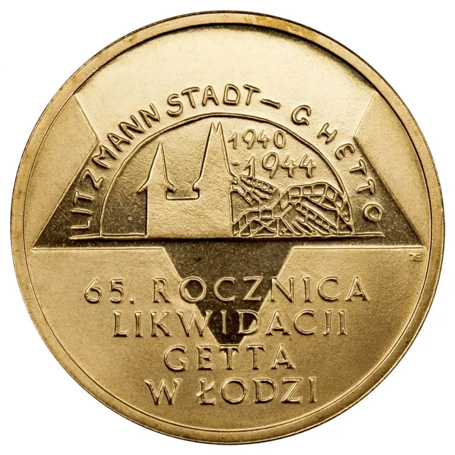 2 złote 2009  - 65. rocznica likwidacji getta w Łodzi