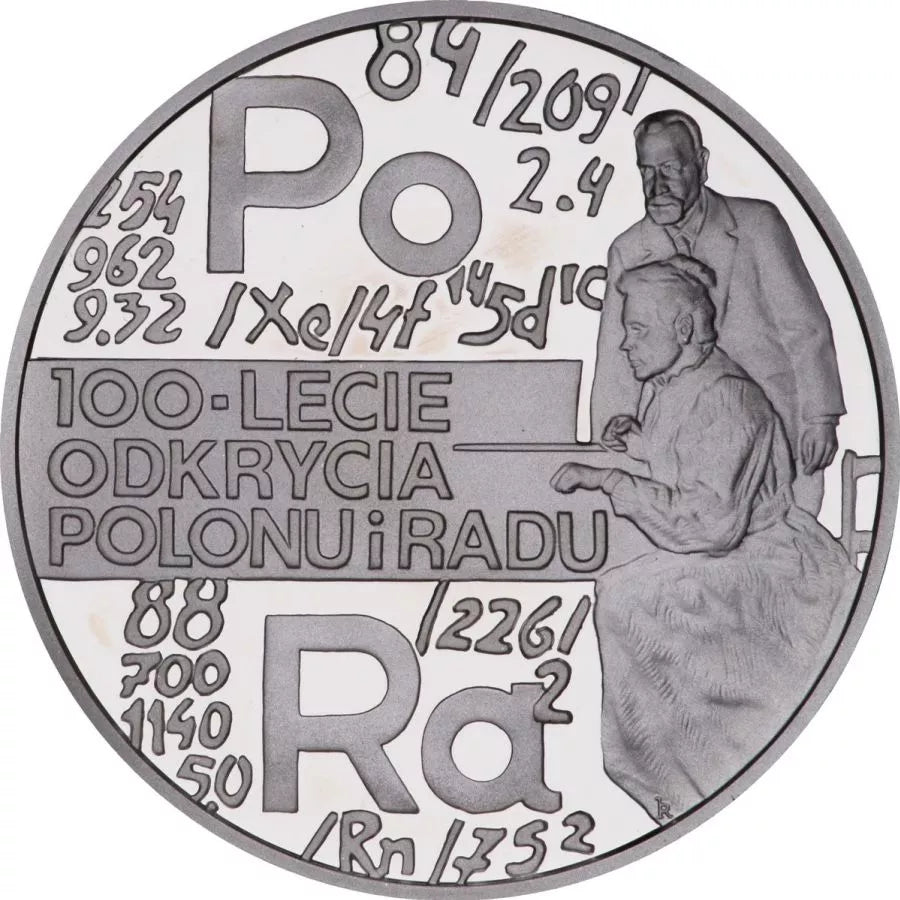 20 złotych 1998 - 100 lat odkrycia Polonu i Radu