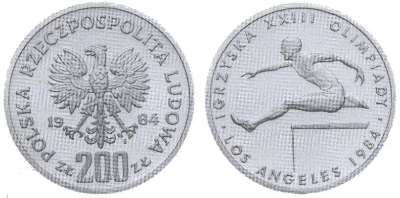 200 złotych - Igrzyska Olimpijskie - Los Angeles 1984