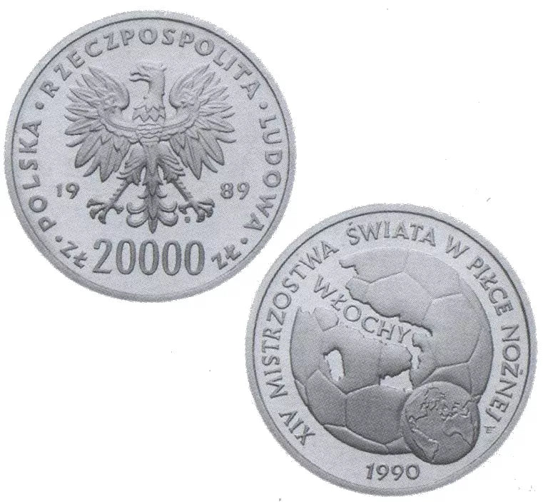 20000 złotych 1989 - MŚ Włochy - Globus