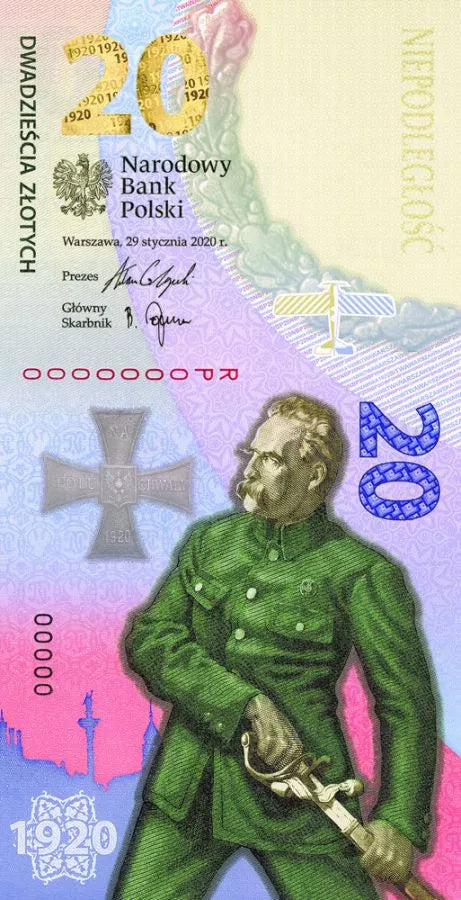 Banknot - 20 złotych 2020 - Bitwa Warszawska 1920