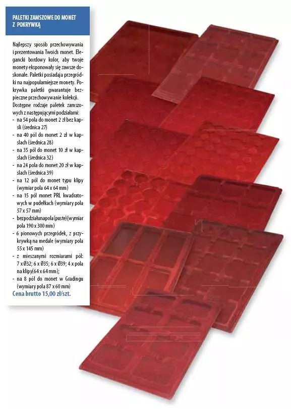 Paleta do monet - na 12 pól do monet typu klipy (wymiar pola 64x64 mm)