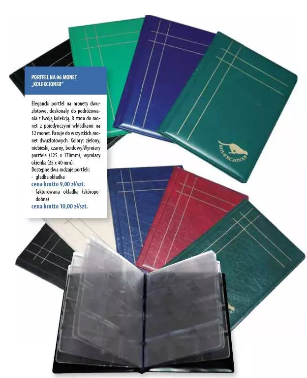Portfel na 96 monet - okładka fakturowana