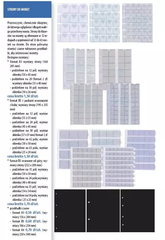Strony na monety - format A5 - na 12 monet